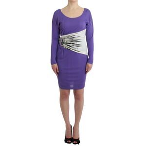 Cavalli Purple longsleeved Women's dress